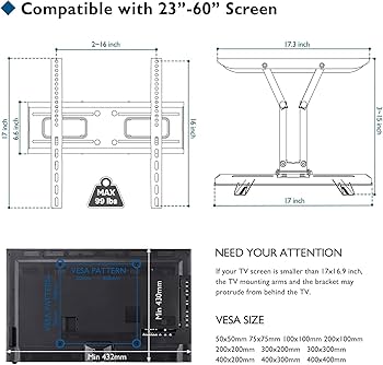 Amazon.com: BONTEC Full Motion TV Wall Mount for 23-70 Inch TVs Amazon.com: BONTEC Full Motion TV Wall Mount for 23-70 Inch TVs